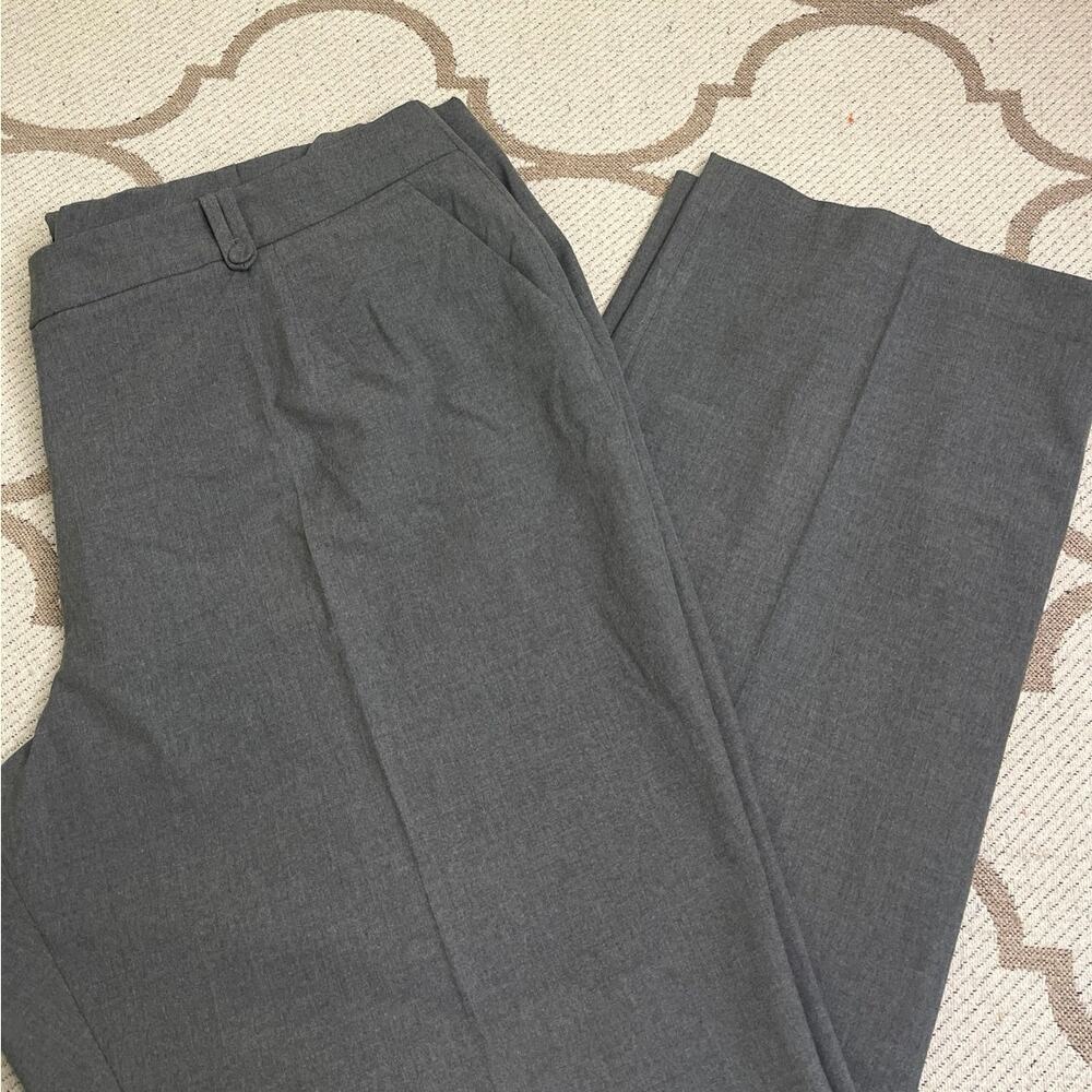 Talbots Woman gray wide leg E-waist trouser pants, size 22w, MSRP $99, 32618746